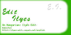 edit ilyes business card
